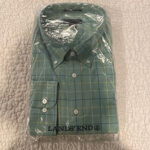 Men’s Land’s End Long Sleeve Dress Shirt Big and Tall 18.5” neck size XXL/T